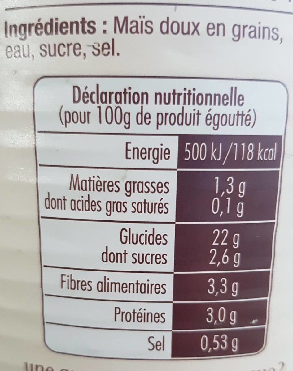 Jean nicolas Maïs doux Jean Nicolas 1775g packshot
