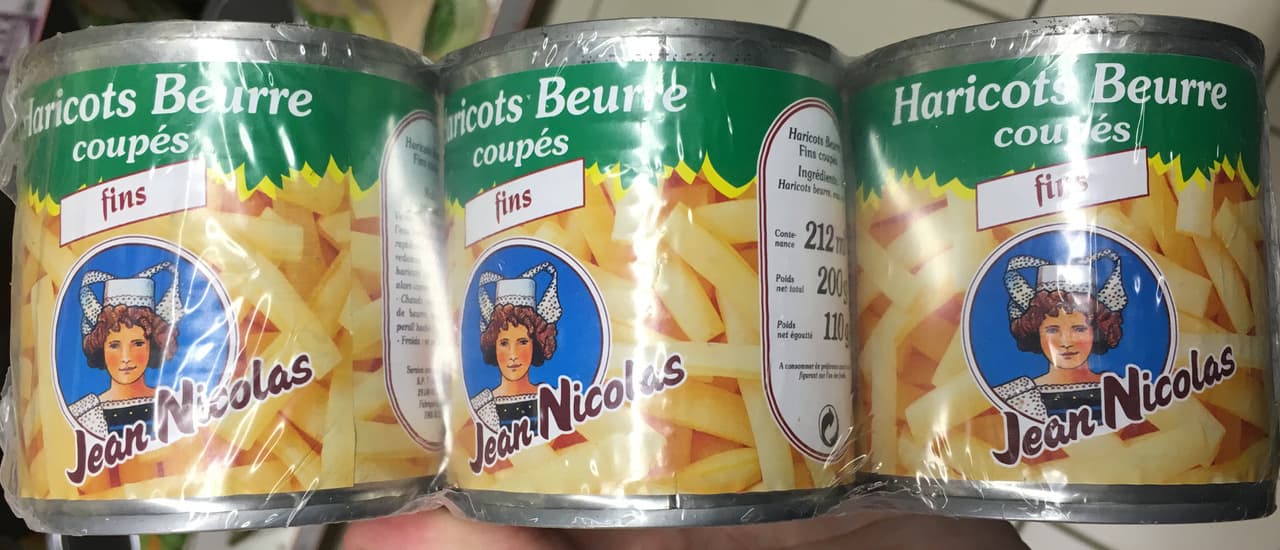Jean Nicolas Haricots beurre coupés fins packshot