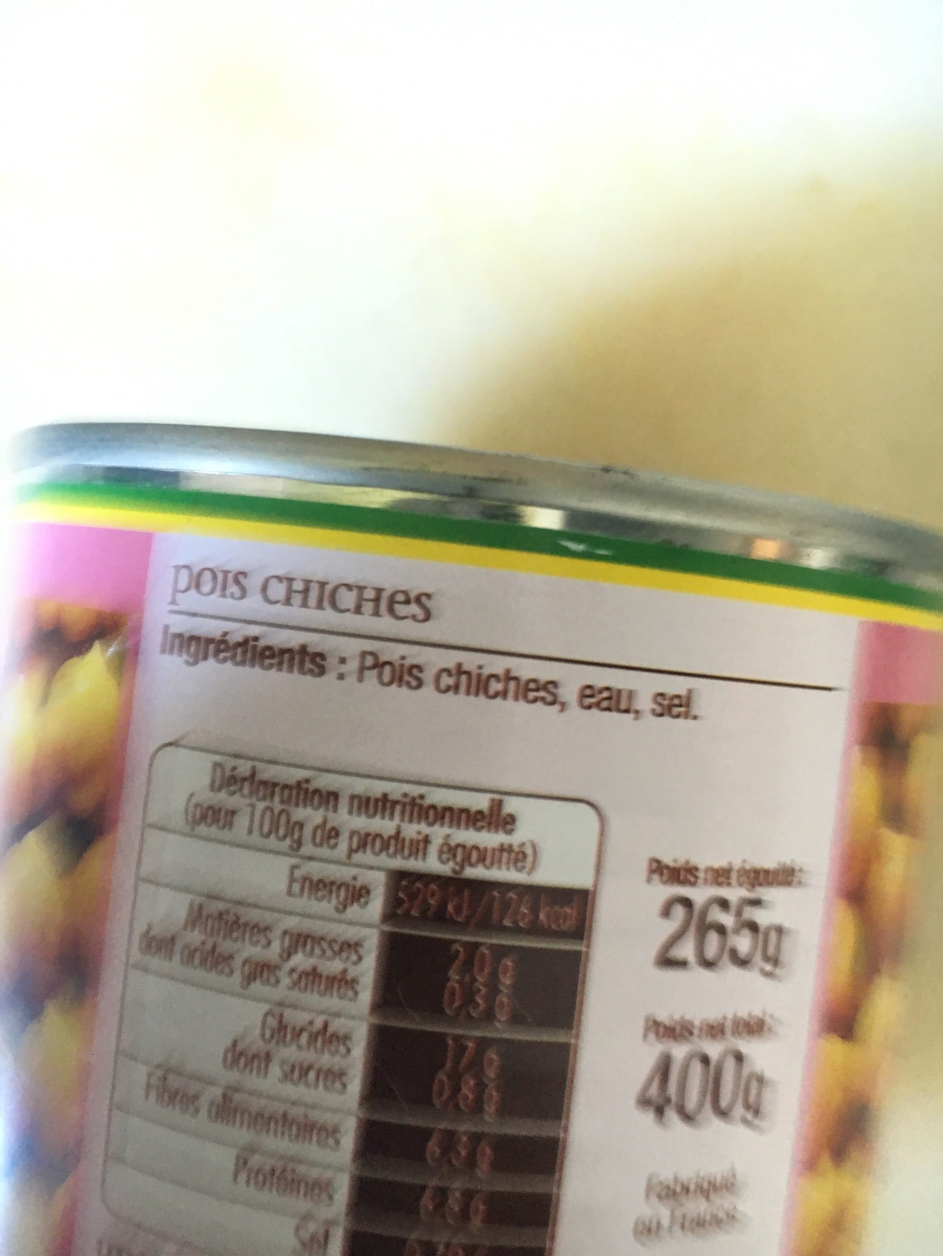 Jean Nicolas Pois chiches packshot