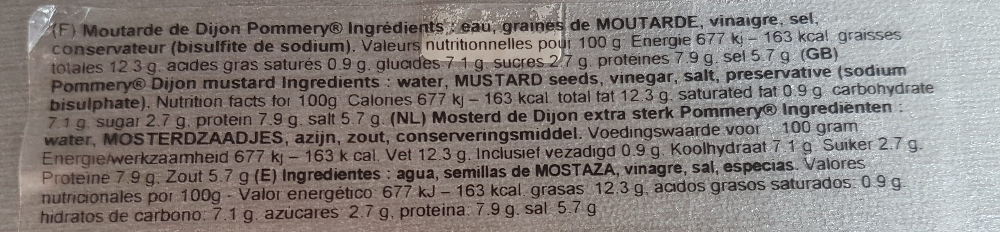 Moutarde Pommery Dijon Mustard packshot