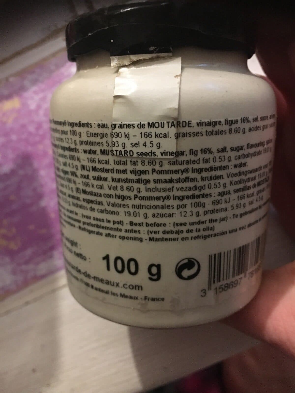 Pommery Moutarde à l'ancienne figue packshot