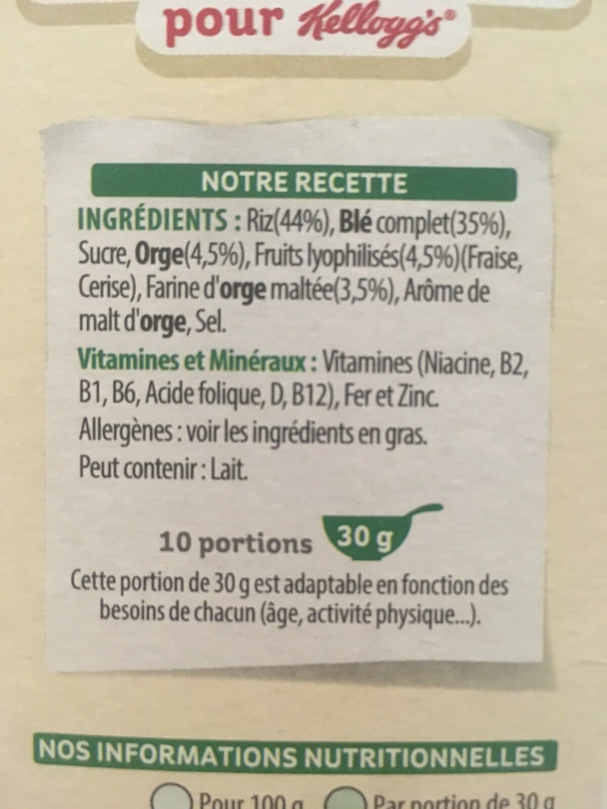 Kellogg's Céréales Special K Kellogg's Fruits Rouges packshot
