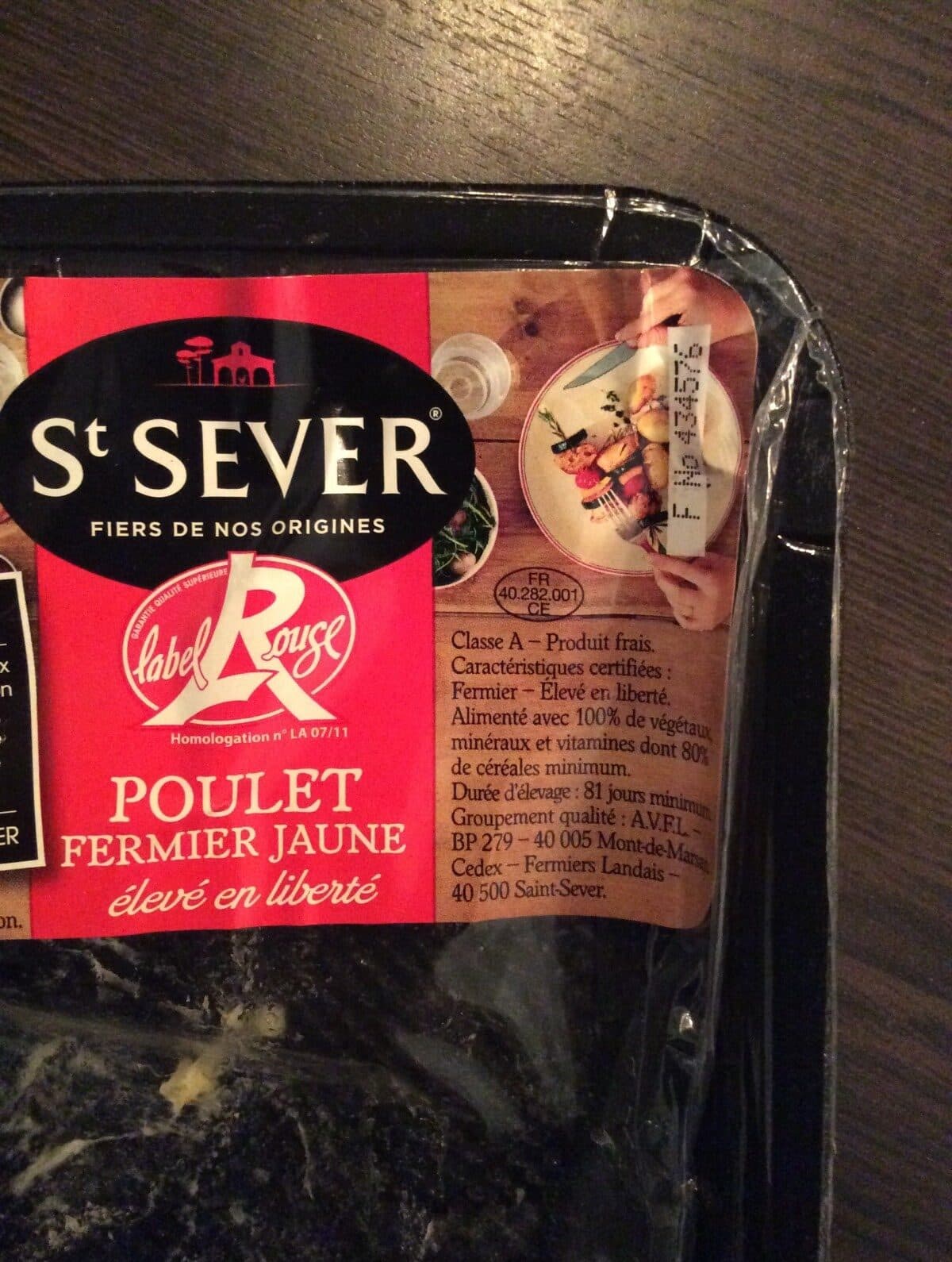 St Sever Filets de Poulet Jaune Fermier Label Rouge packshot