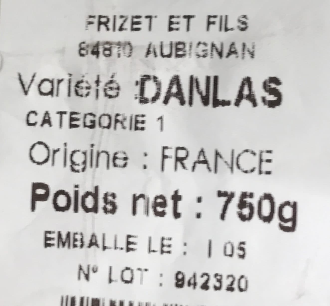 Frizet et Fils Raisin Provence packshot