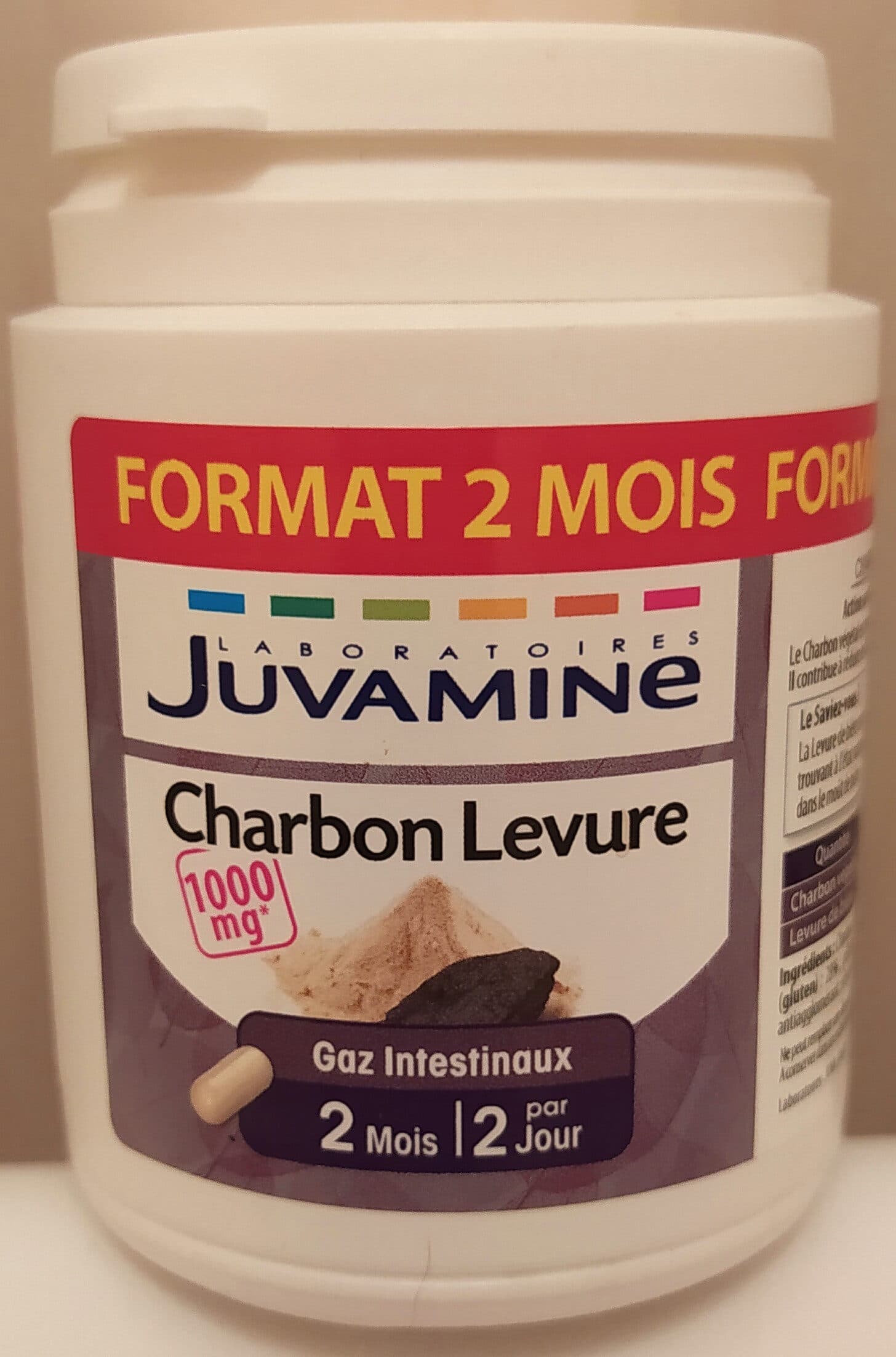 Juva Santé Charbon Levure x 120 gélules packshot