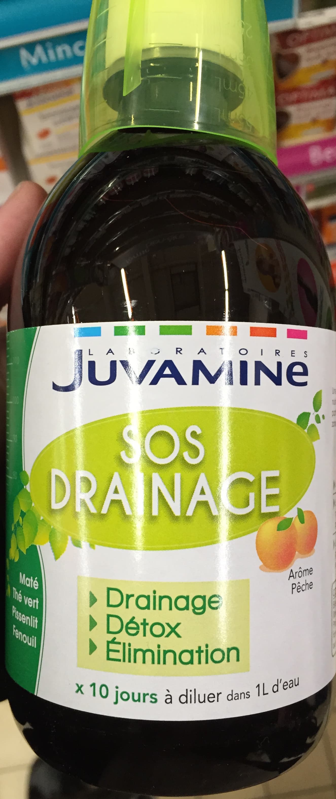 Juvamine SOS Drainage arôme Pêche packshot