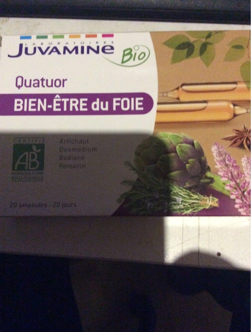 Juvamine Juvamine Quatuor Bien-être Du Foie. BT packshot