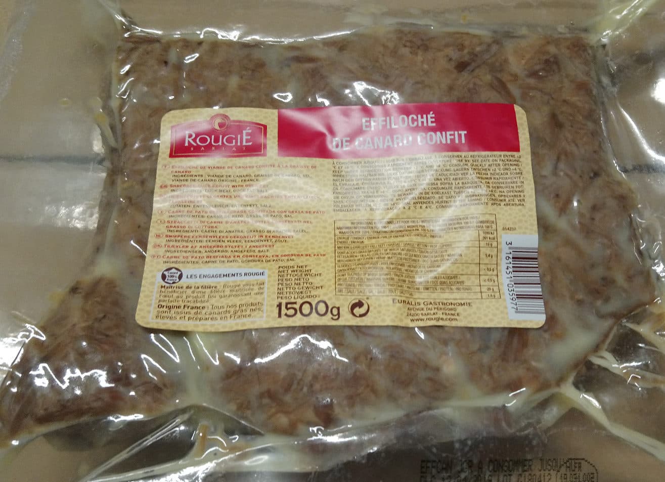 Euralis Gastronomie Effiloché de Canard Confit packshot