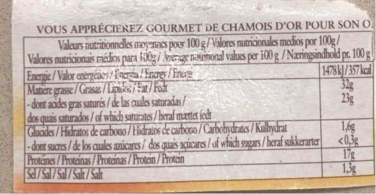 Chamois d'Or Chamois D'or Gourmet 30%MG packshot