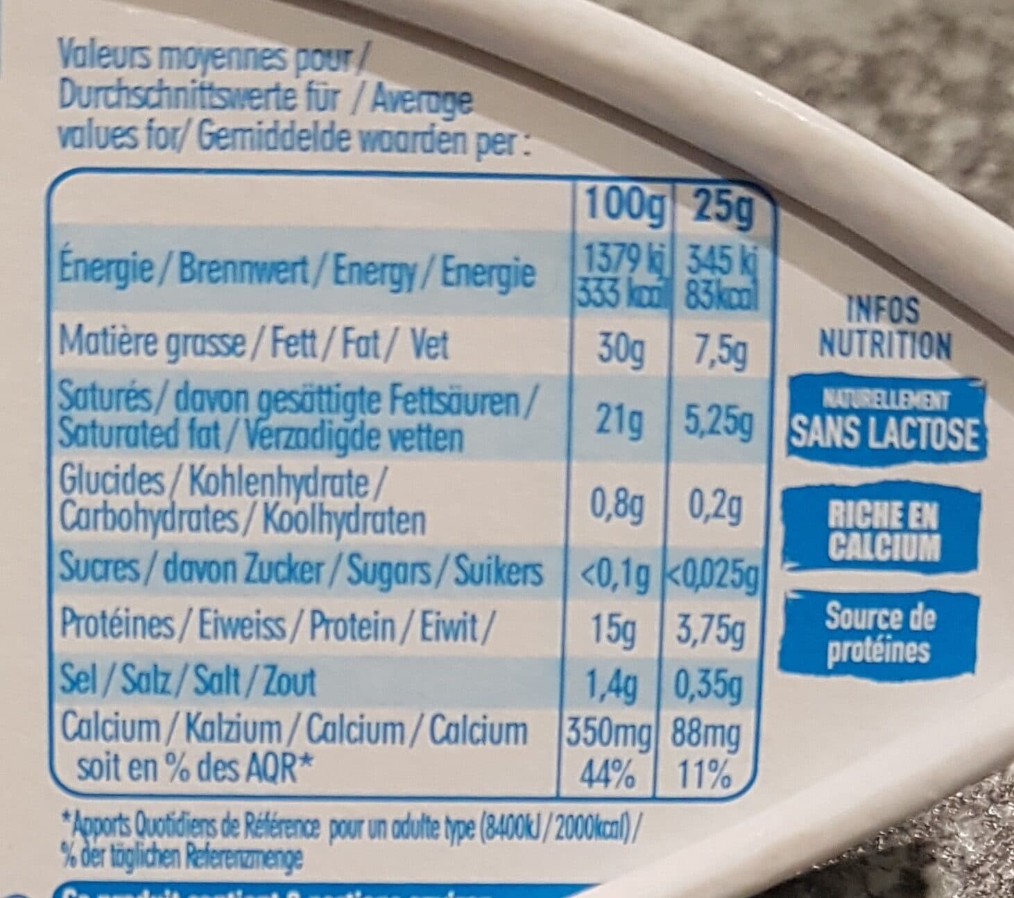Caprice des Dieux Caprice des Dieux, Offre gourmande (30 % MG) packshot