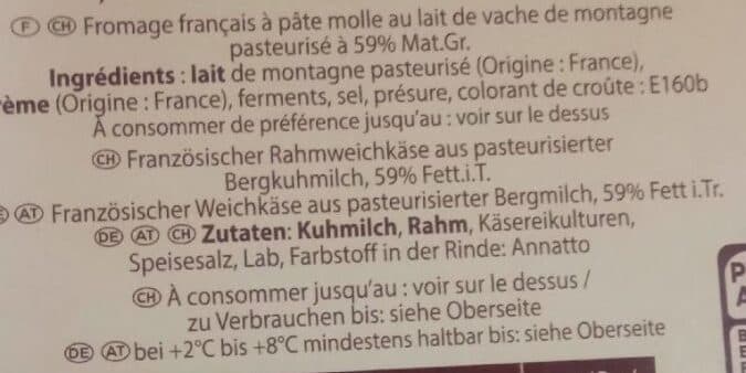 Savencia Le Montagnard 28 % packshot