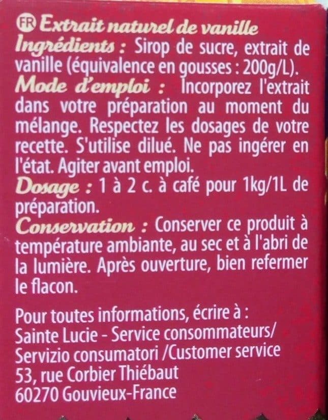 Sainte Lucie EXTRAIT DE VANILLE packshot