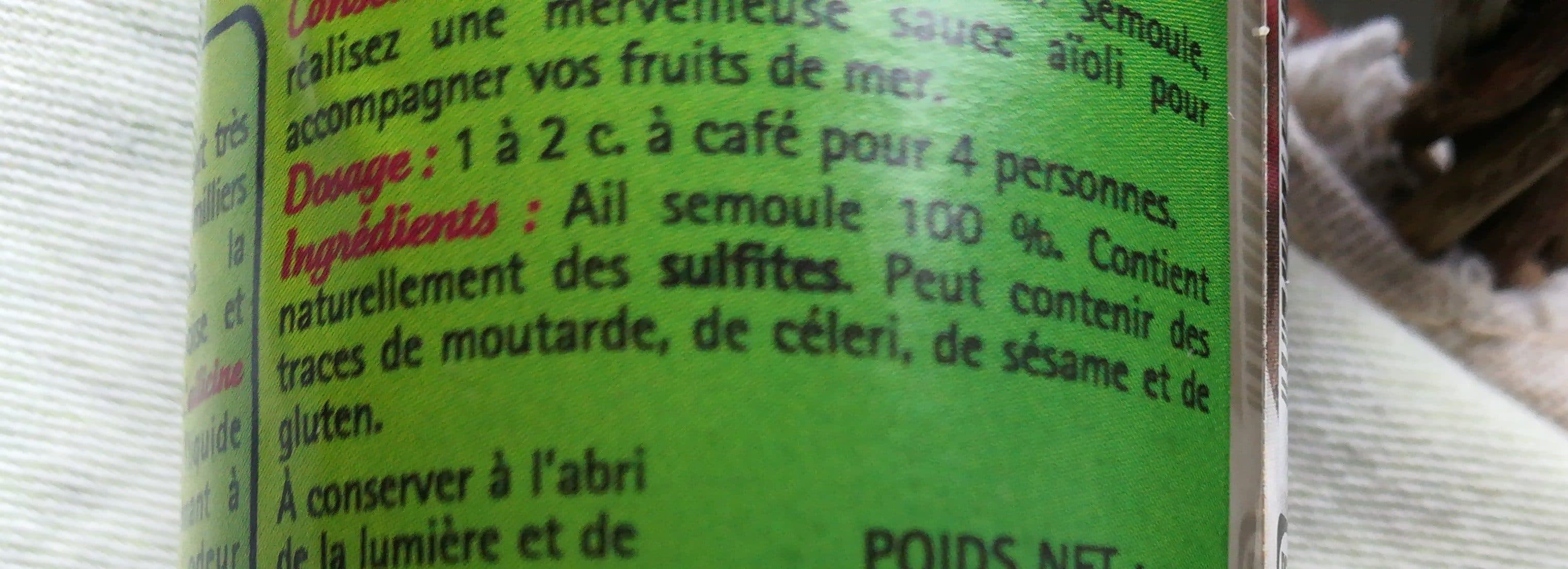 Sainte Lucie Ail de France packshot