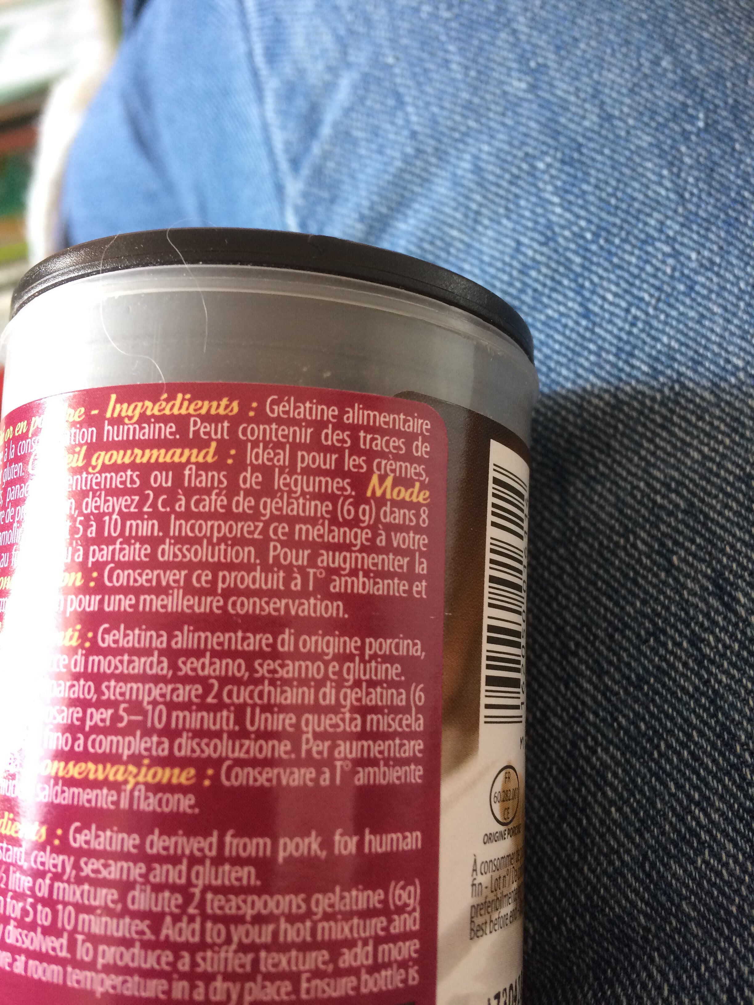 Sainte Lucie Gelatine en poudre Sainte Lucie, boite de packshot