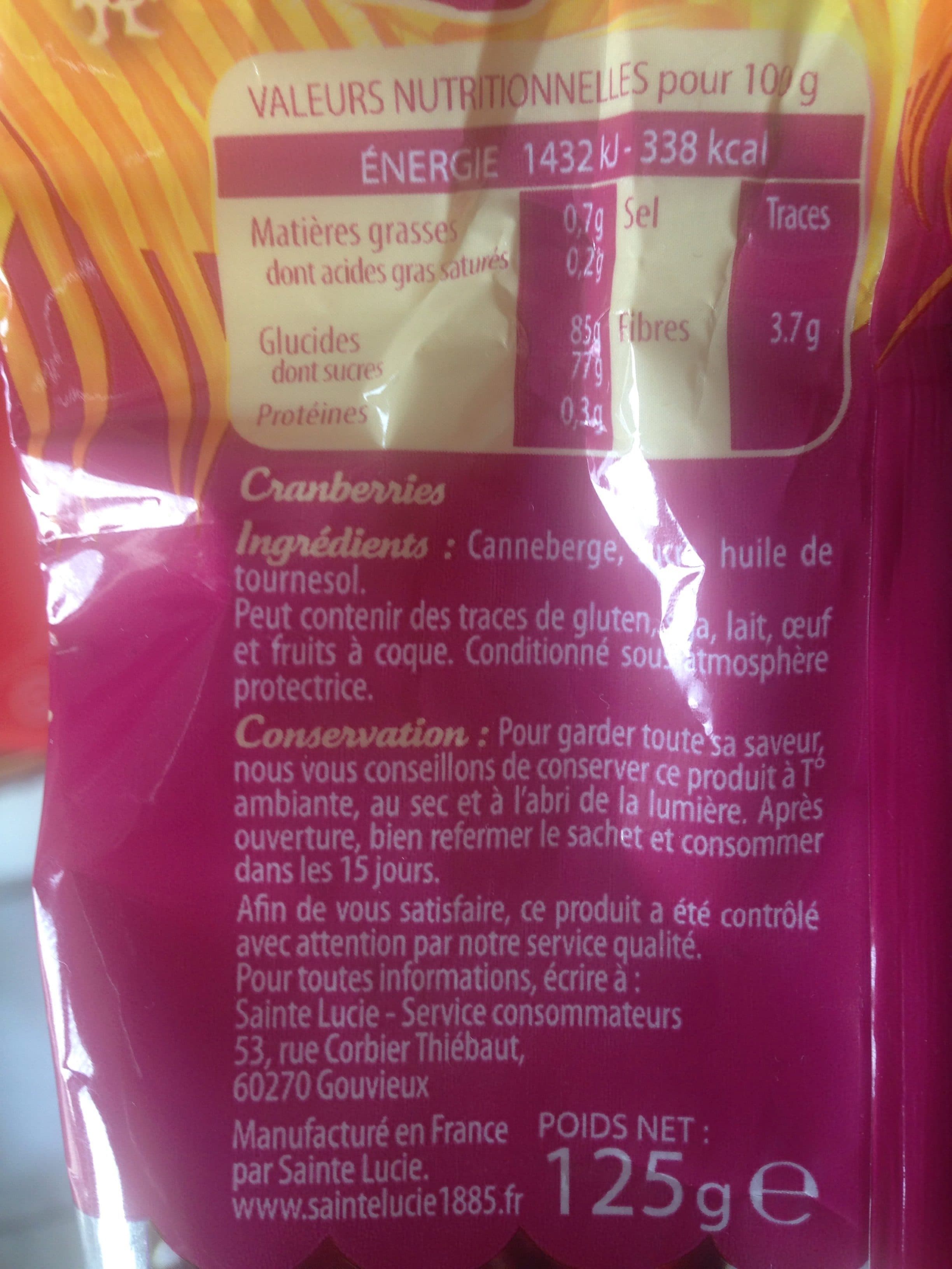 Sainte Lucie Cranberries packshot