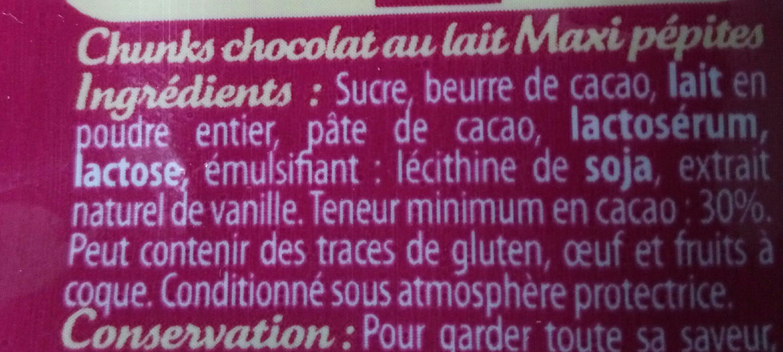 Sainte lucie Chunks Chocolat au Lait packshot