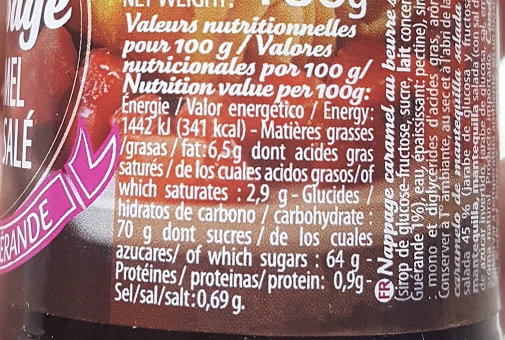 Sainte Lucie Nappage caramel beurre salé packshot
