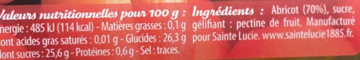 Sainte Lucie Coulis Abricot packshot