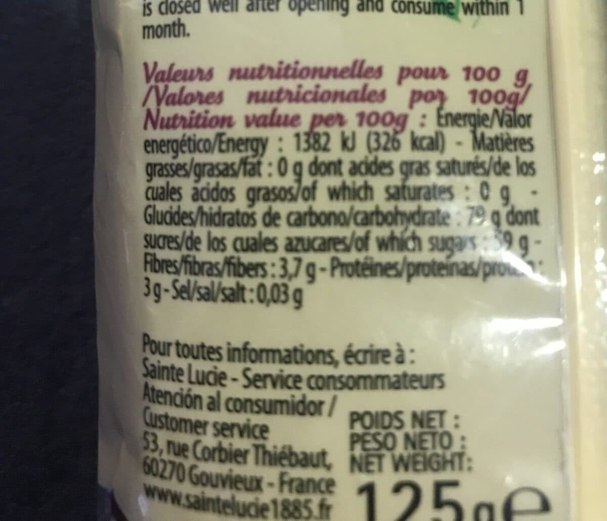 Sainte Lucie raisins bruns sultanine packshot