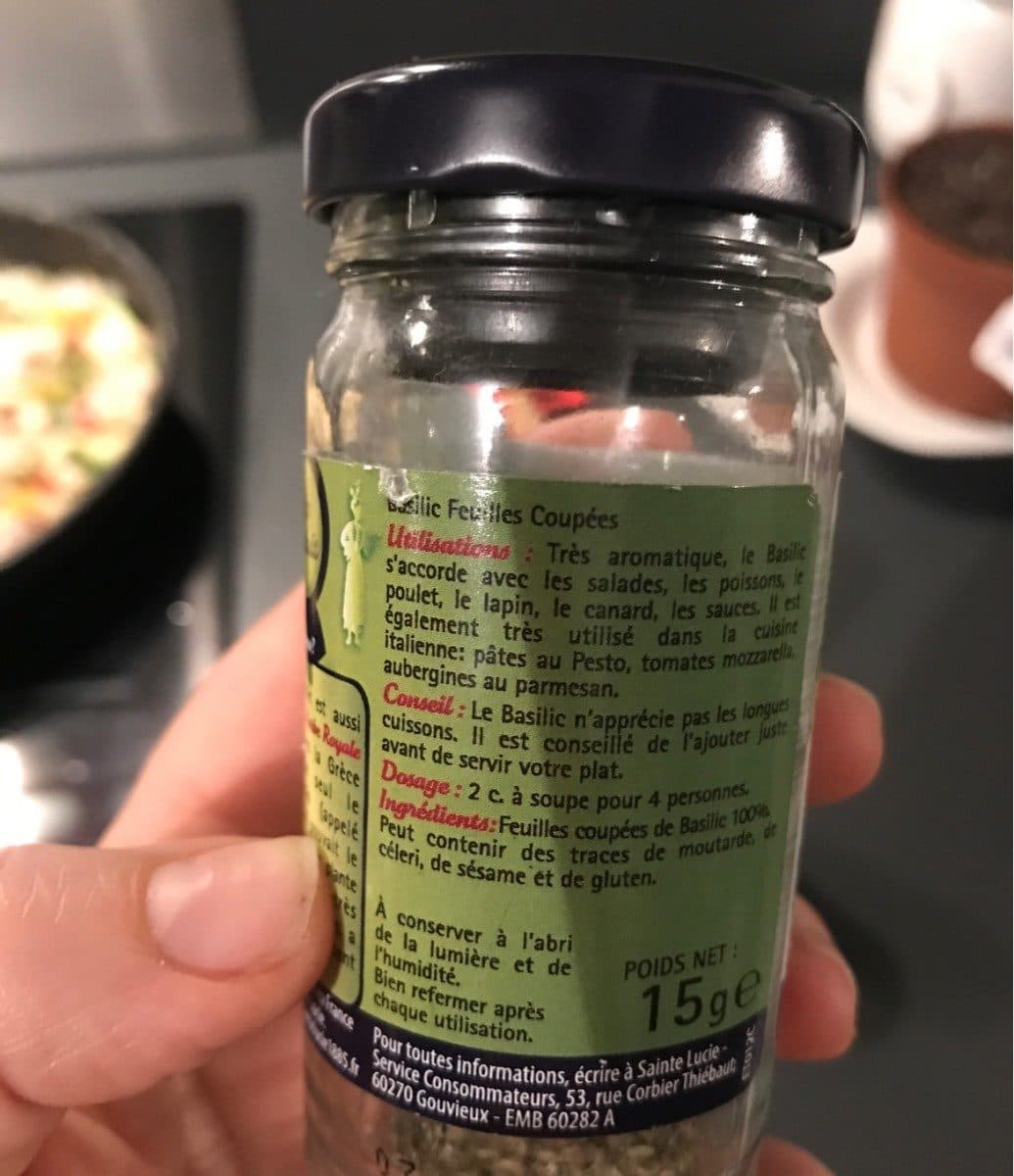 Sainte Lucie Basilic feuilles coupées packshot
