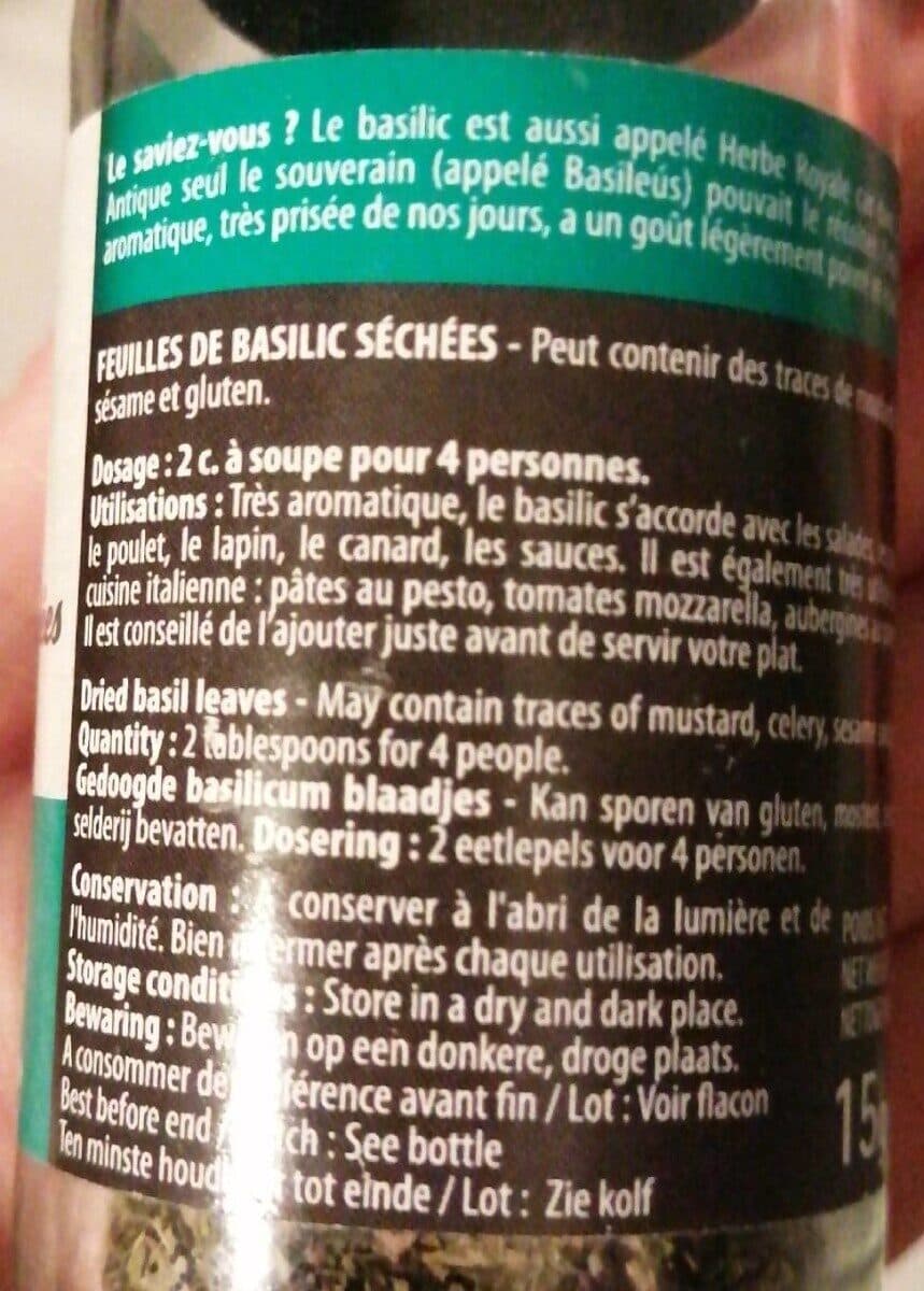 Sainte Lucie Basilic feuilles coupées packshot