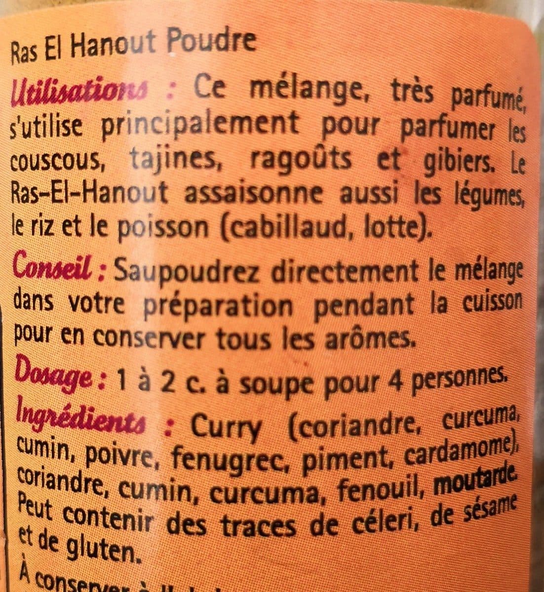 Sainte Lucie Ras El Hanout Spécial Couscous packshot