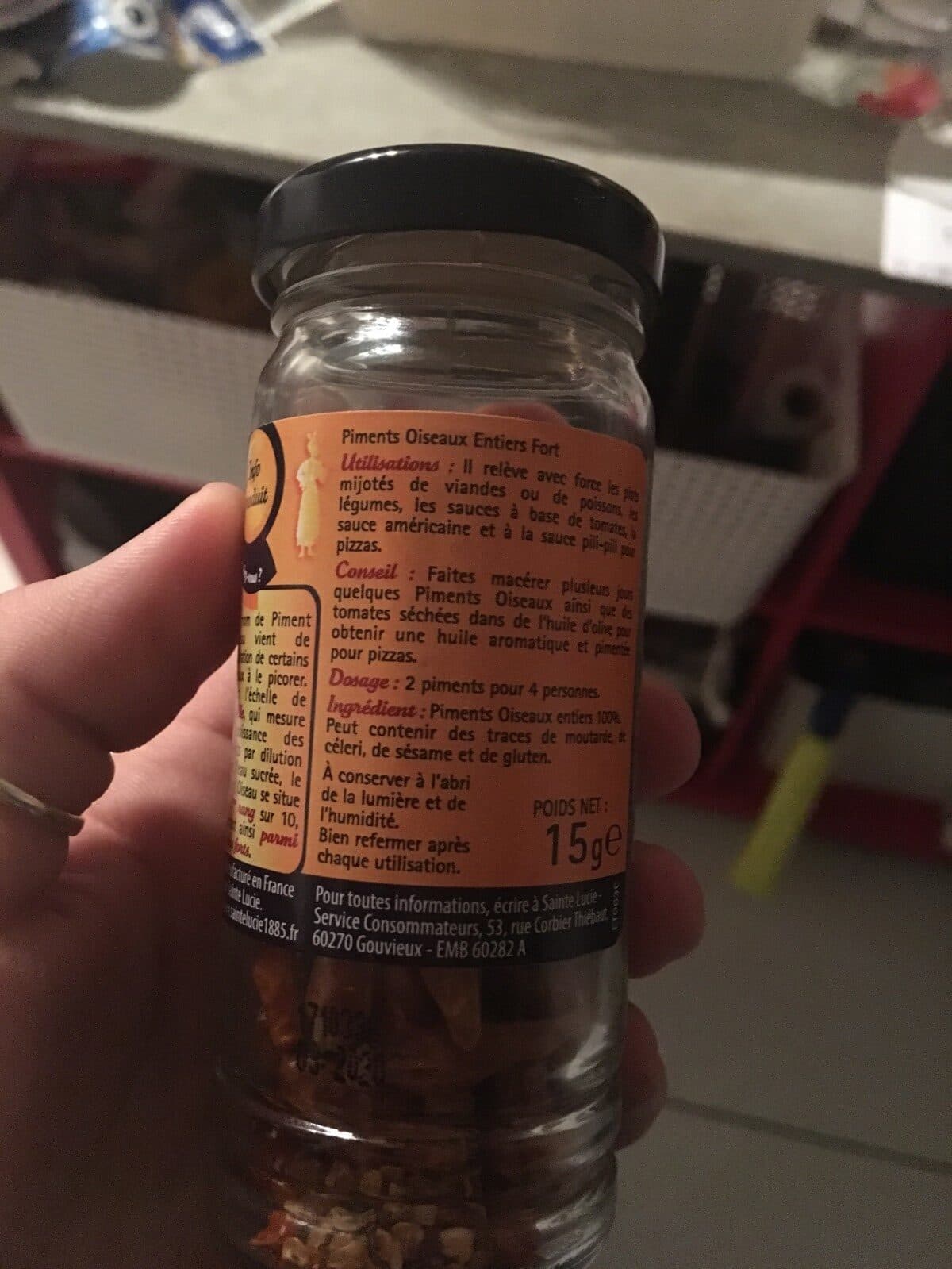 Sainte Lucie Piments oiseaux entiers packshot