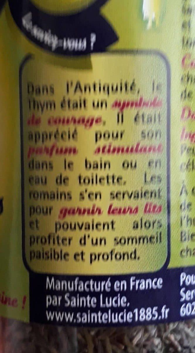 Sainte Lucie Thym feuilles aromatiques packshot