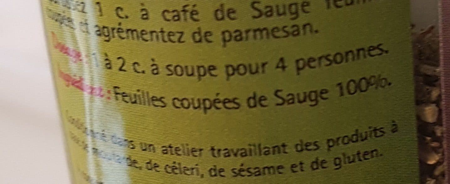 Sainte Lucie Sauge feuilles coupées packshot