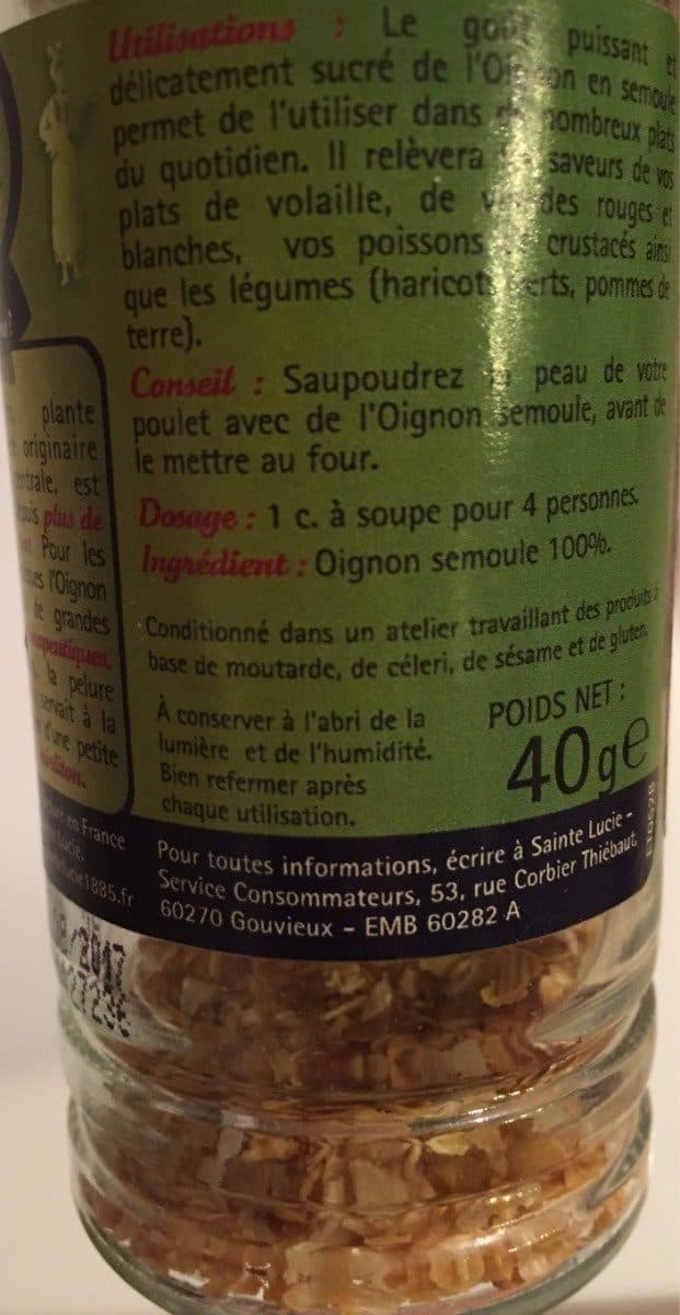 Sainte Lucie Oignon semoule packshot