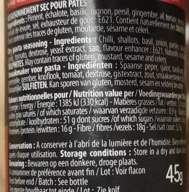 Sainte Lucie Mélange pour pâtes packshot