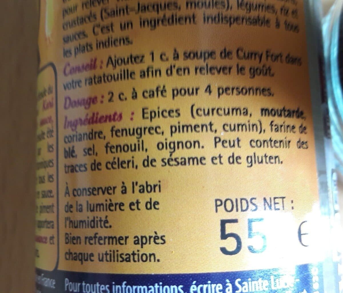 Sainte Lucie Curry fort packshot