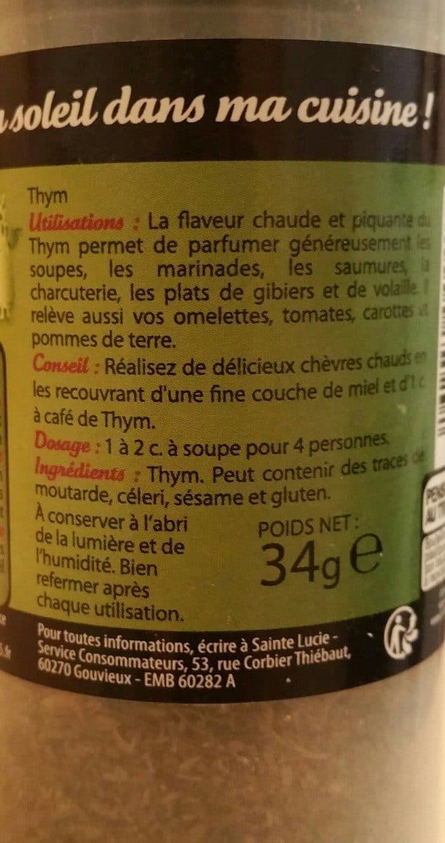 Sainte Lucie Thym packshot