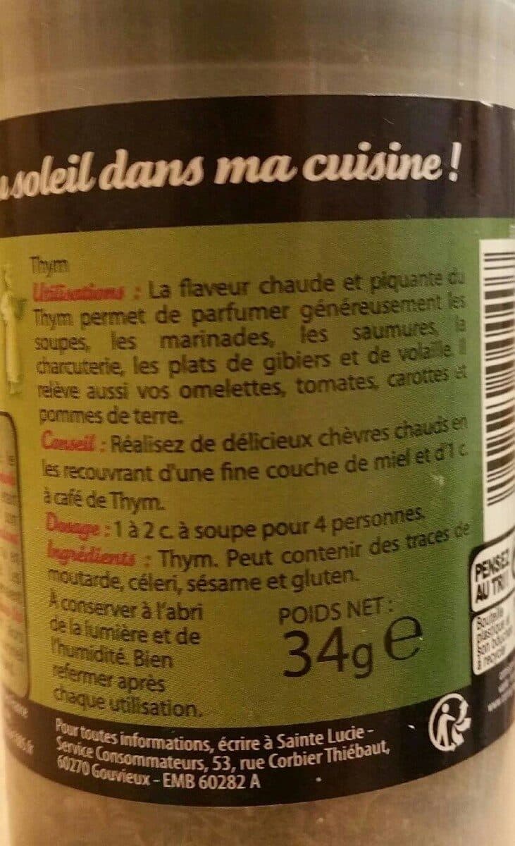 Sainte Lucie Thym packshot