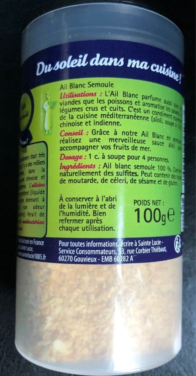 Sainte Lucie Ail blanc semoule packshot