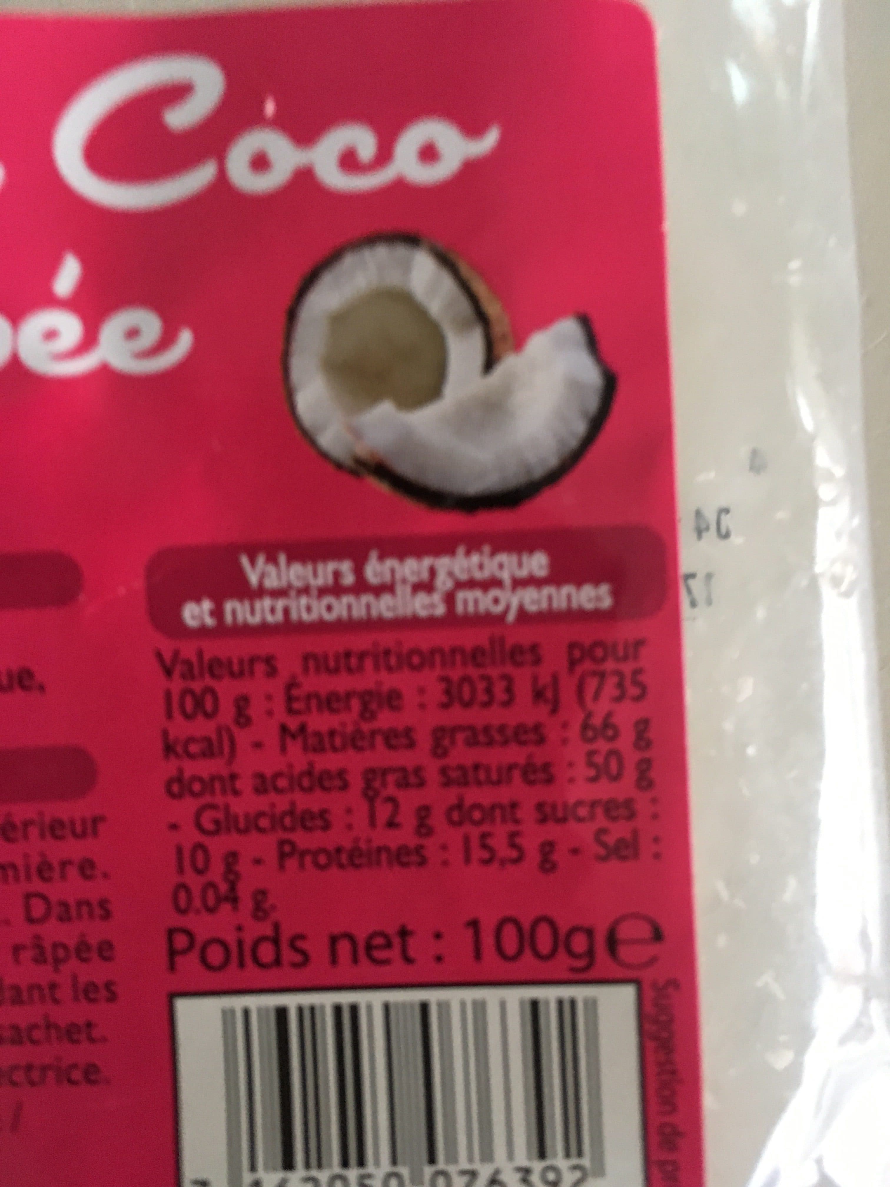 Open Food Facts Noix de coco rapée packshot