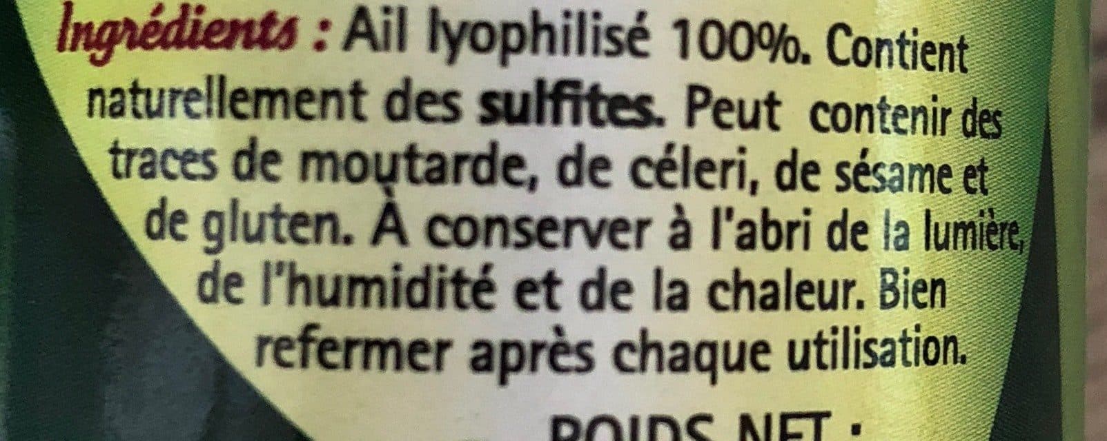 Sainte Lucie Ail lyophilisé packshot