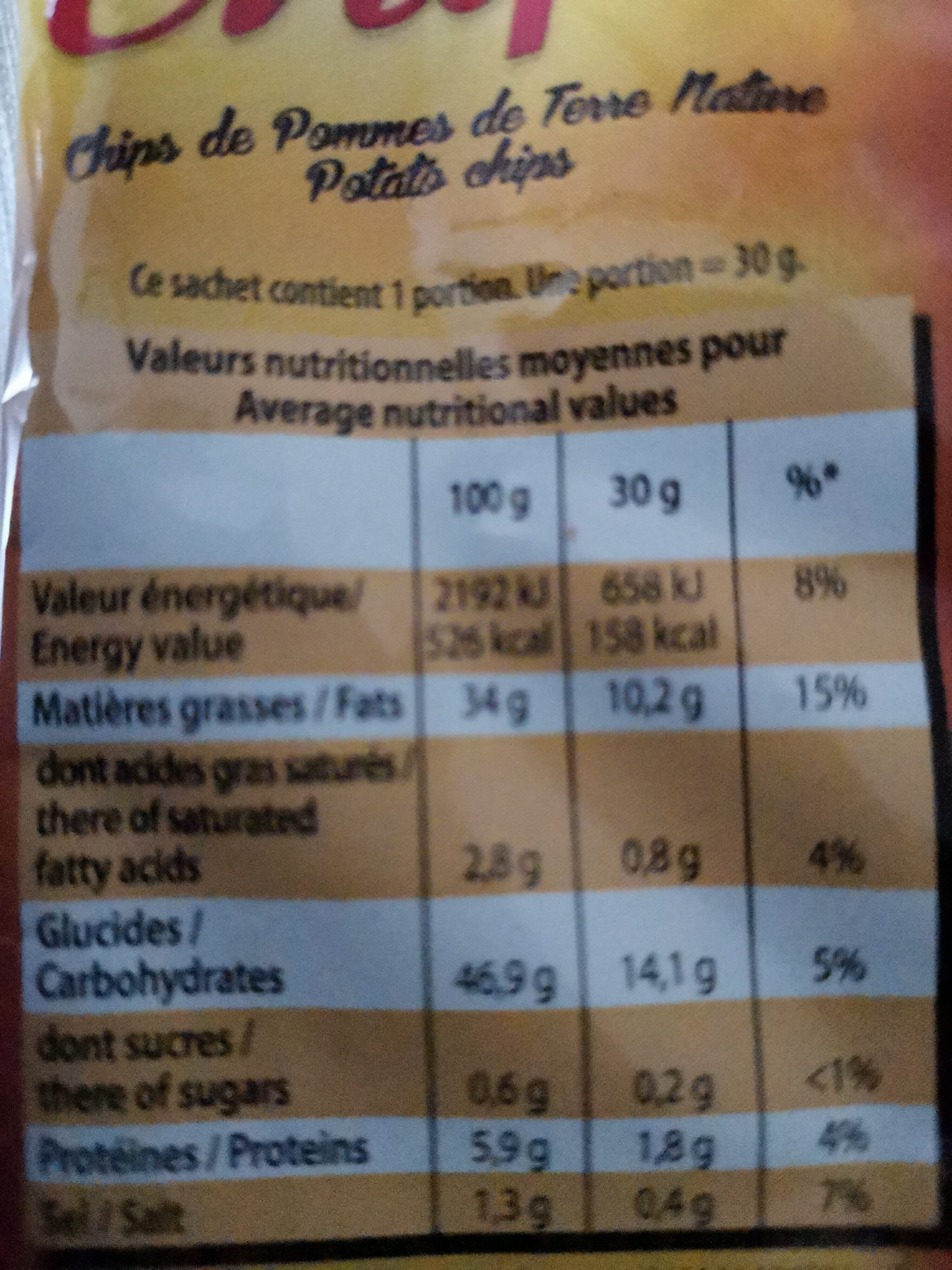 Intersnack Chips de pomme de terre nature packshot