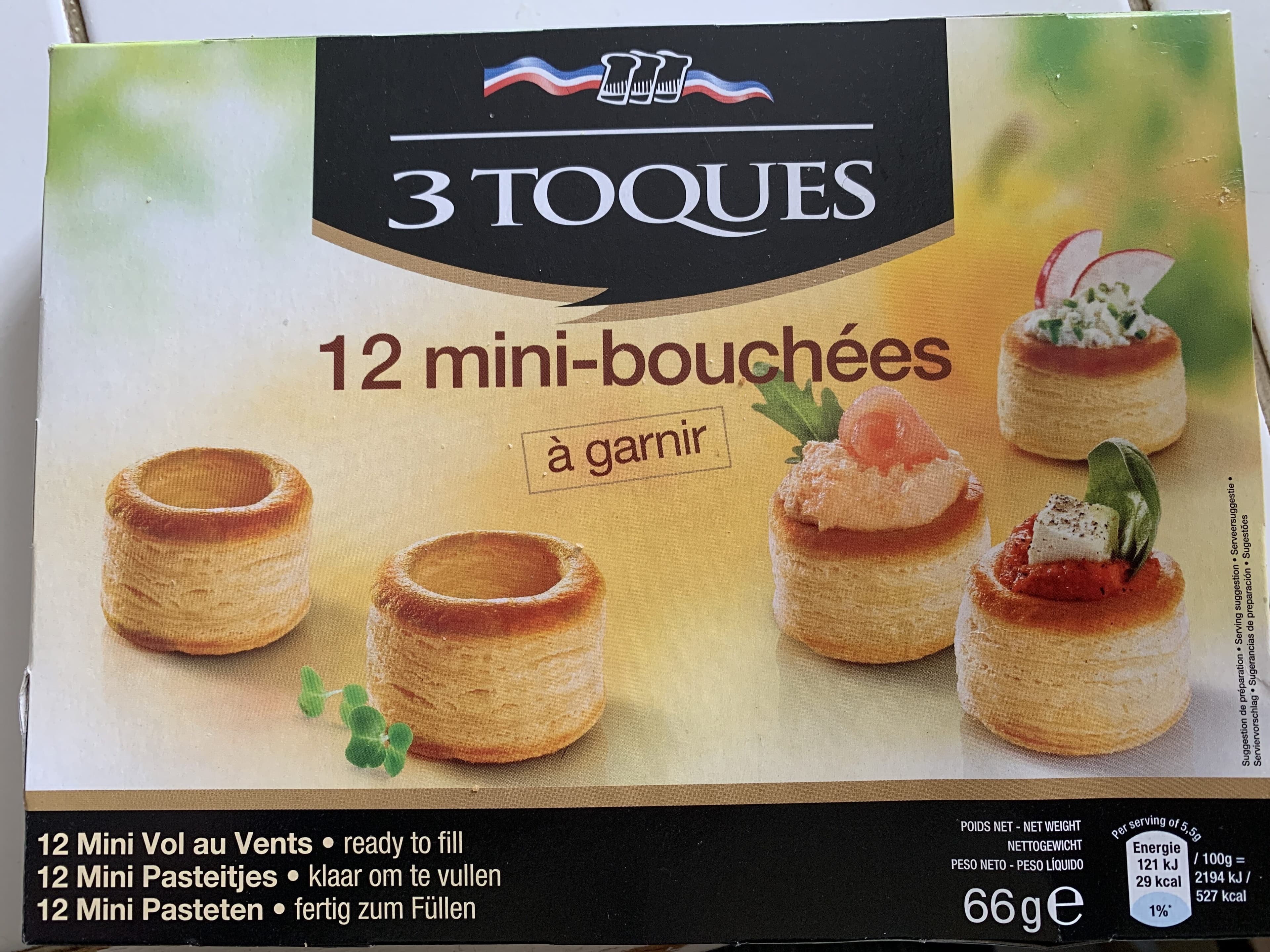 3 Toques Mini Bouchées à Garnir, 12 Pièces packshot