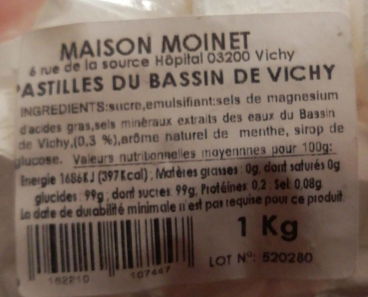 Open Food Facts Pastille du bassin de vichy packshot
