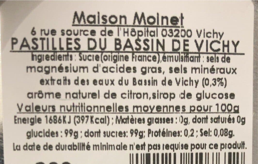 Maison moinet Pastilles vichy citron packshot