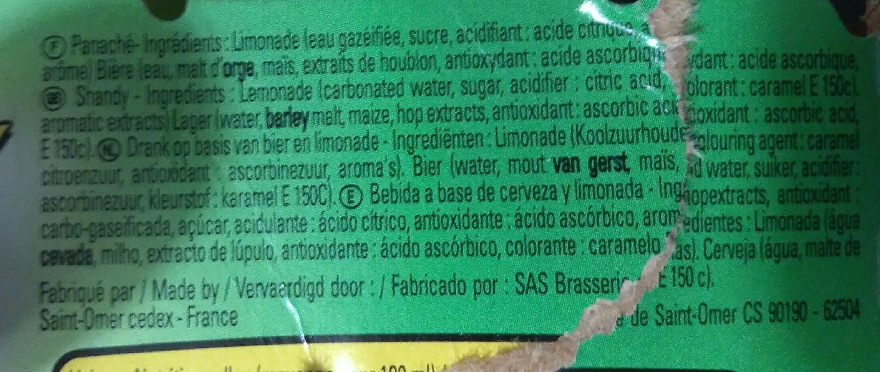 Open Food Facts Panaché Walberg packshot