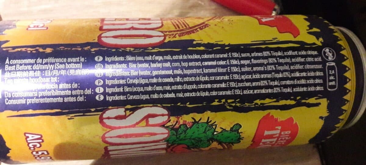 Sombrero 50CL Biere Sombrero Tequila packshot