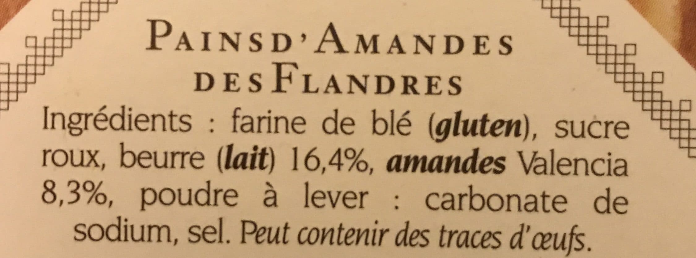 Albert menes Pains d'Amande des Flandres aux Amandes Valencia packshot