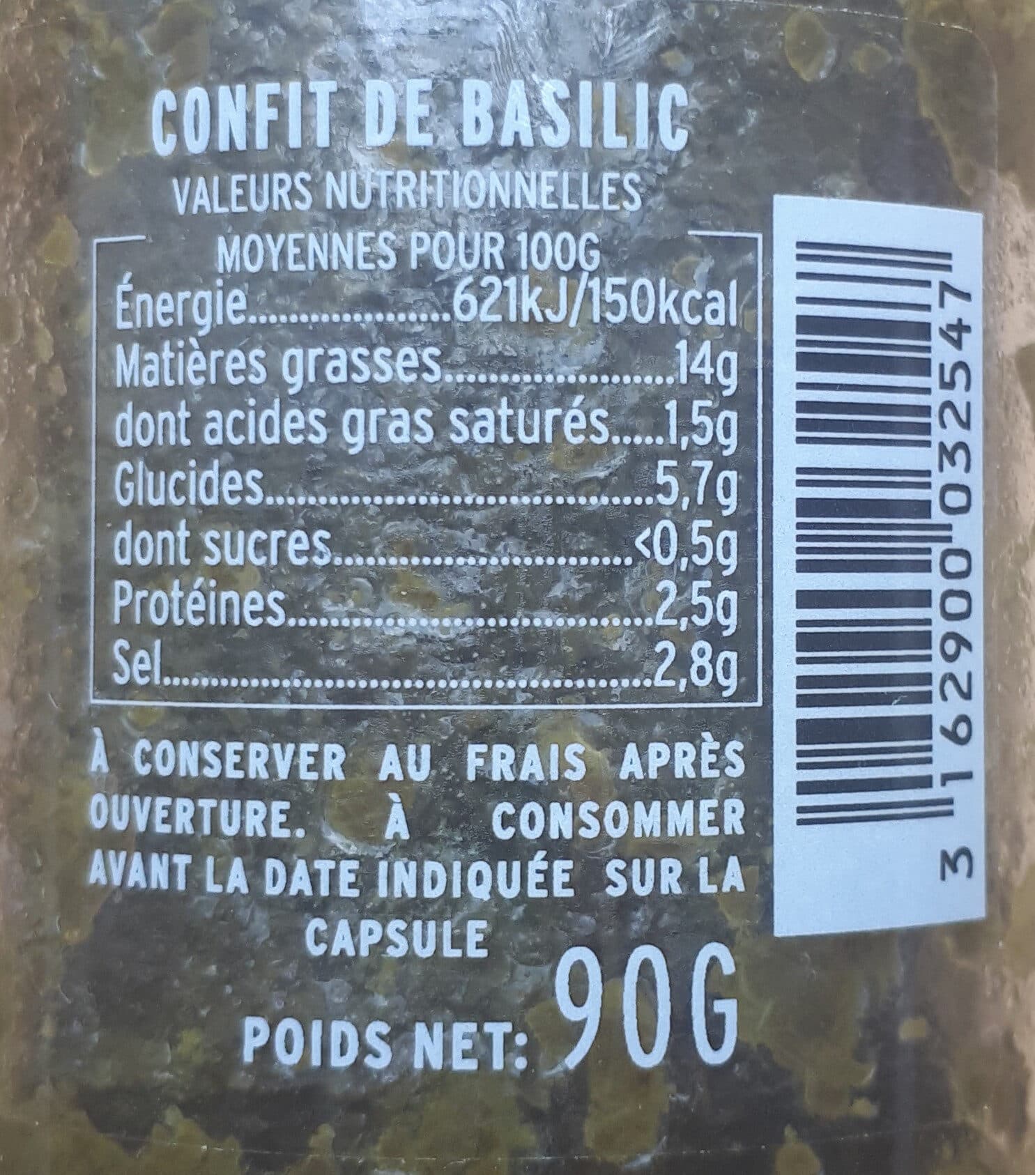 Albert Ménès BIO Confit de Basilic packshot