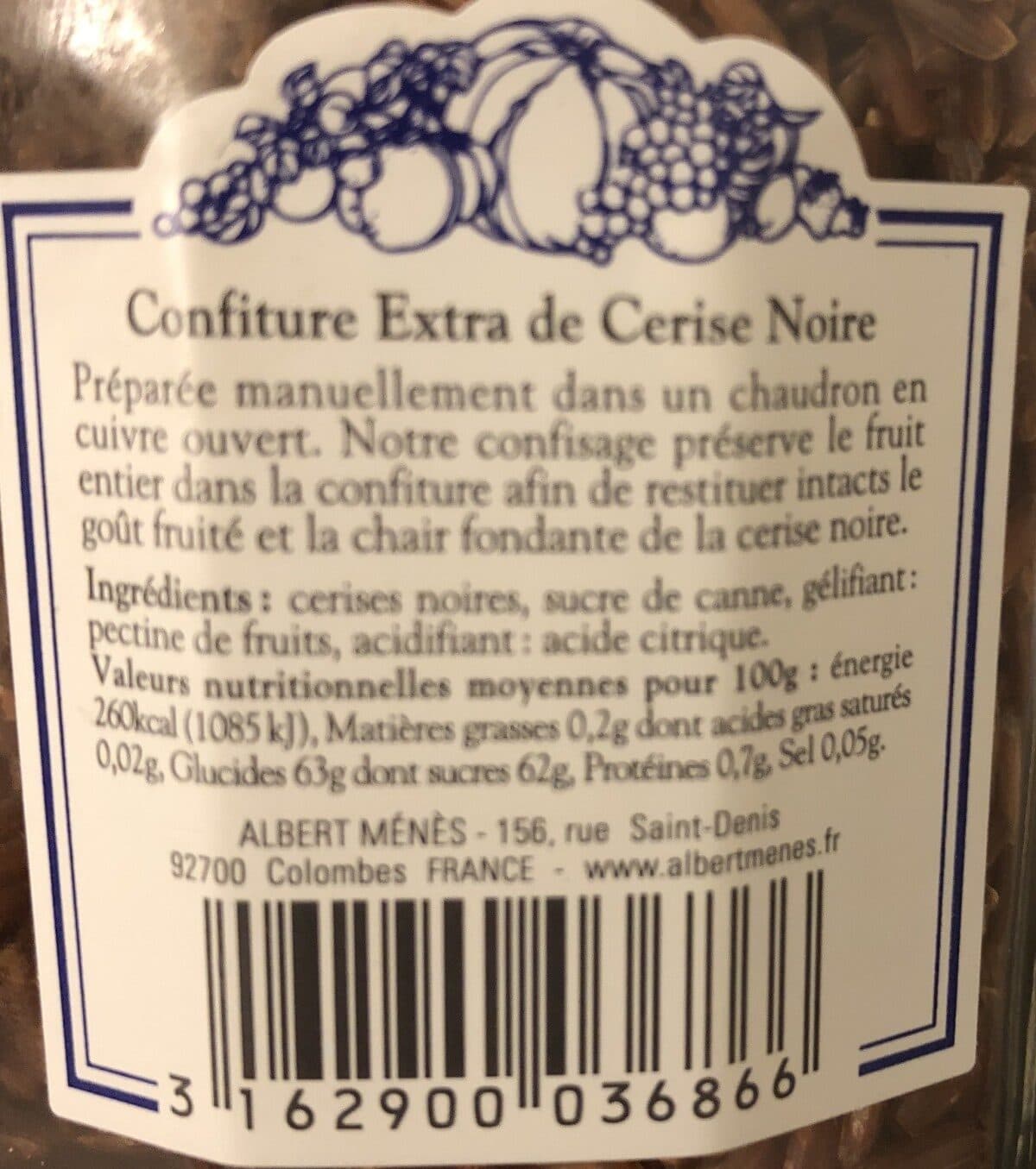 Albert Ménès Confiture Cerise Noir packshot