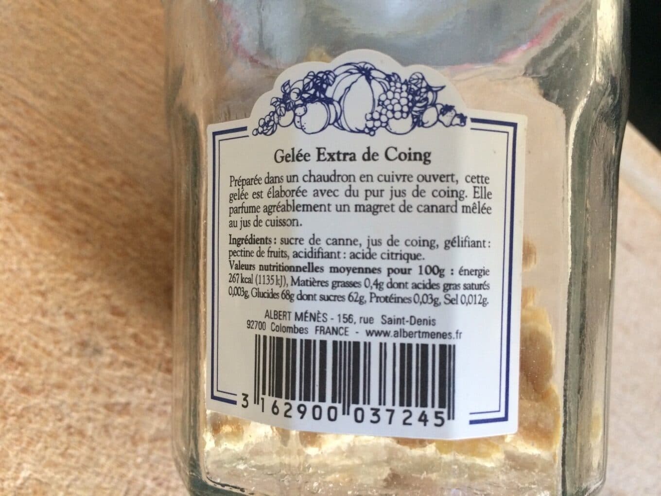 Albert menes Gelée De Coing packshot