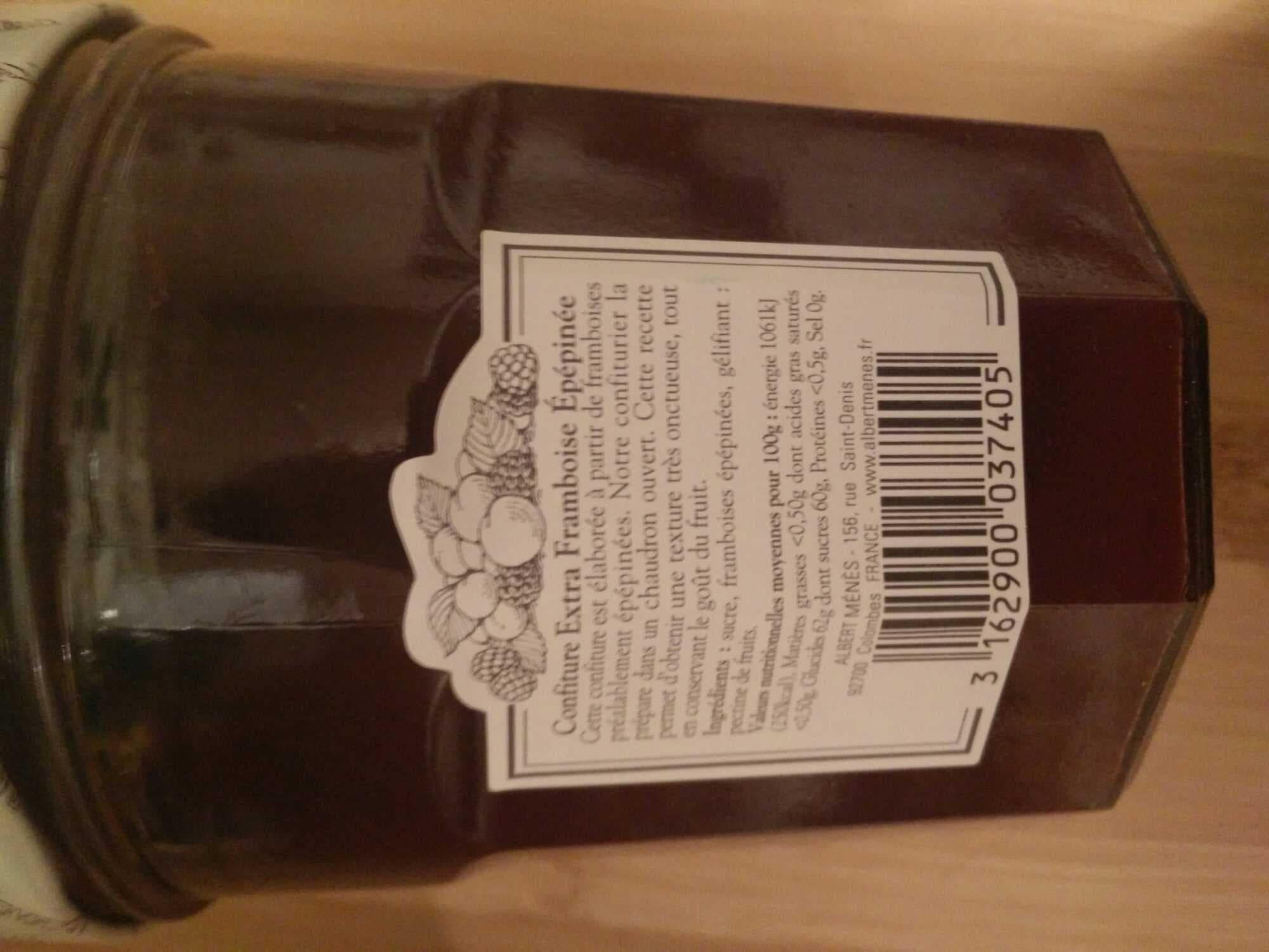 Albert Ménès Confiture Framboise épépinée packshot