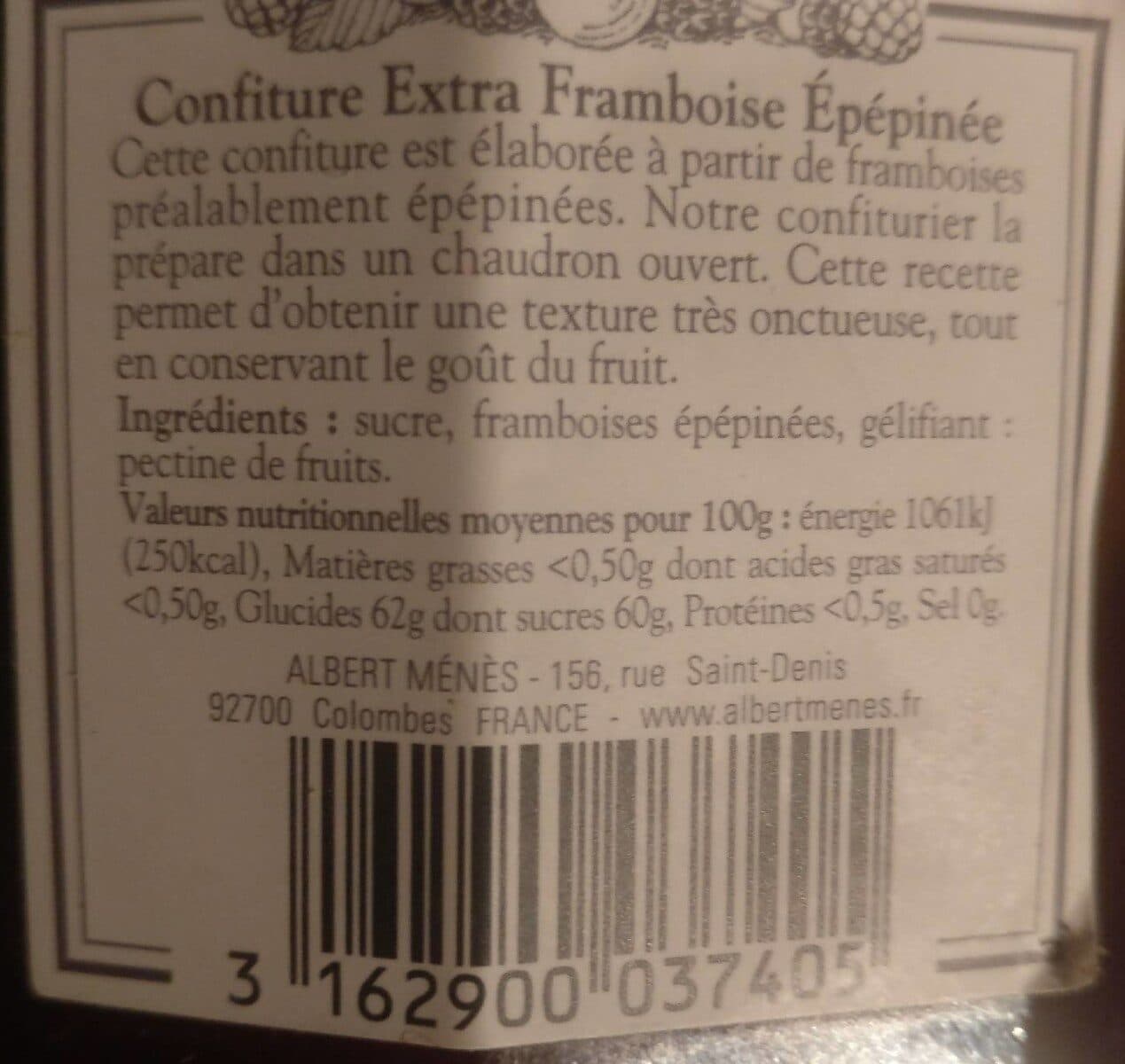 Albert Ménès Confiture Framboise épépinée packshot