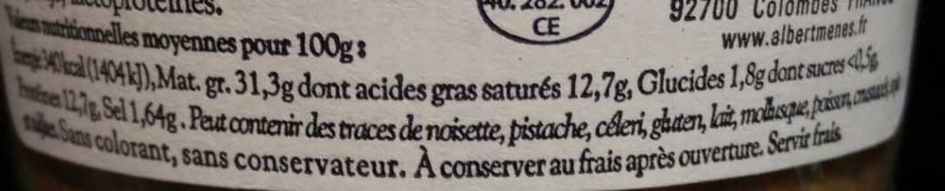 Albert Ménès Pâté Gascon au bloc de Foie Gras de Canard packshot